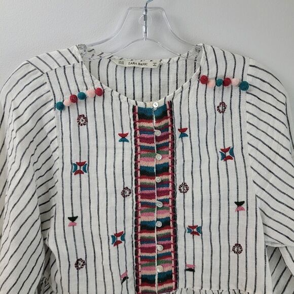 ZARA boho peasant blouse - Picture 2 of 9